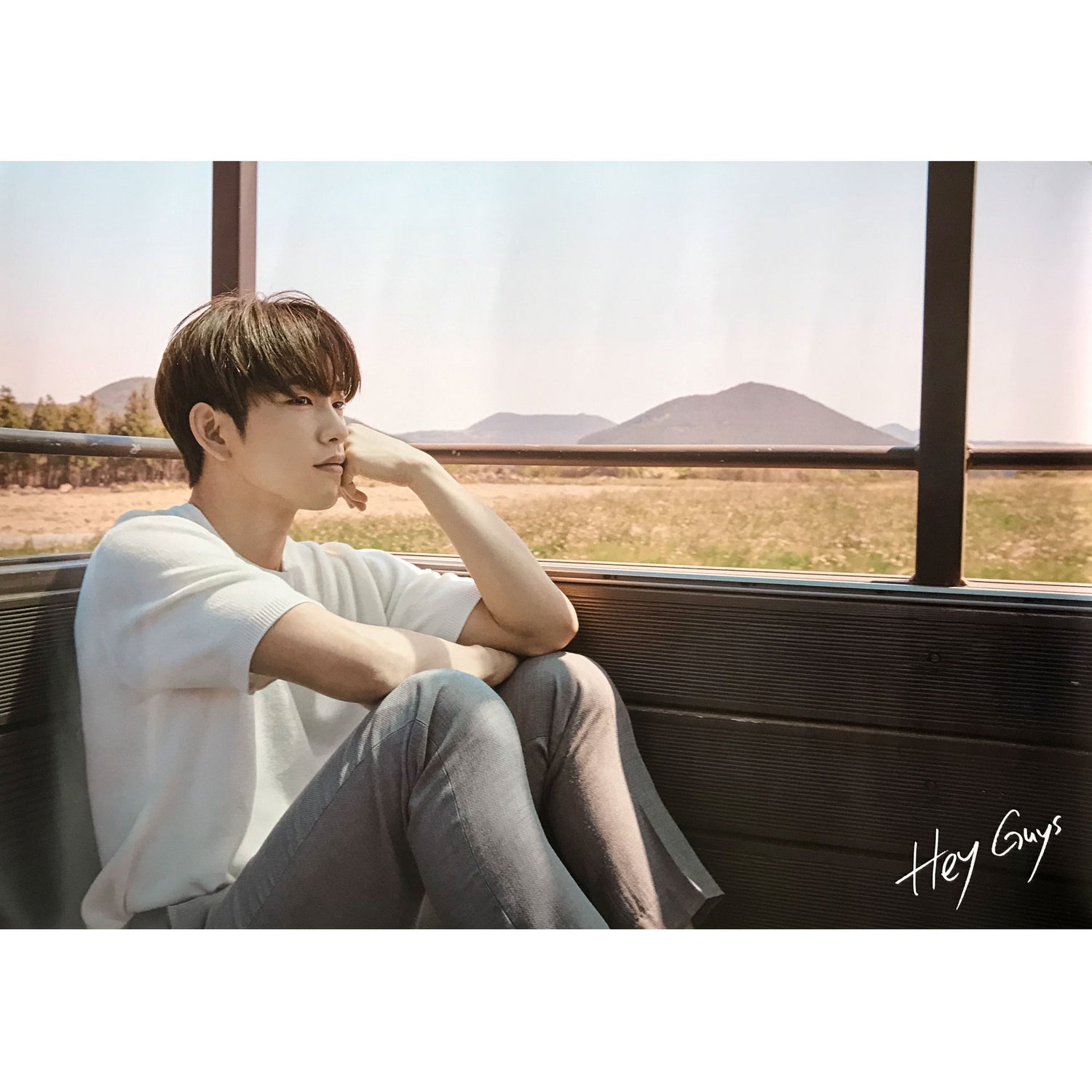 진영 | JINYOUNG | [ HEY GUYS: PHOTOBOOK IN JEJU ] | (B VER.) POSTER ONLY
