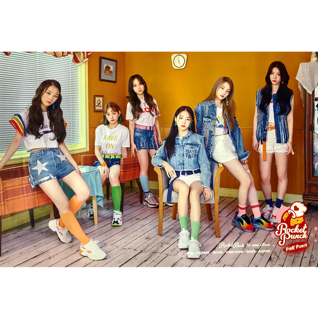 ROCKET PUNCH | 1ST MINI ALBUM [PINK PUNCH] | (version B) POSTER ONLY