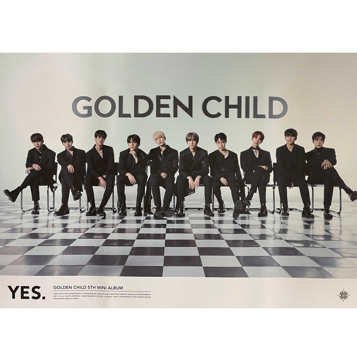 골든차일드 | GOLDEN CHILD | 5TH MINI ALBUM [ YES ] | (B VER.) POSTER ONLY