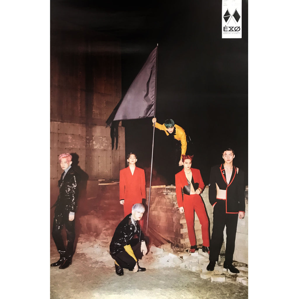 엑소 | EXO | 6TH ALBUM [ OBSESSION ] | (X-EXO - GROUP VER.) POSTER ONLY