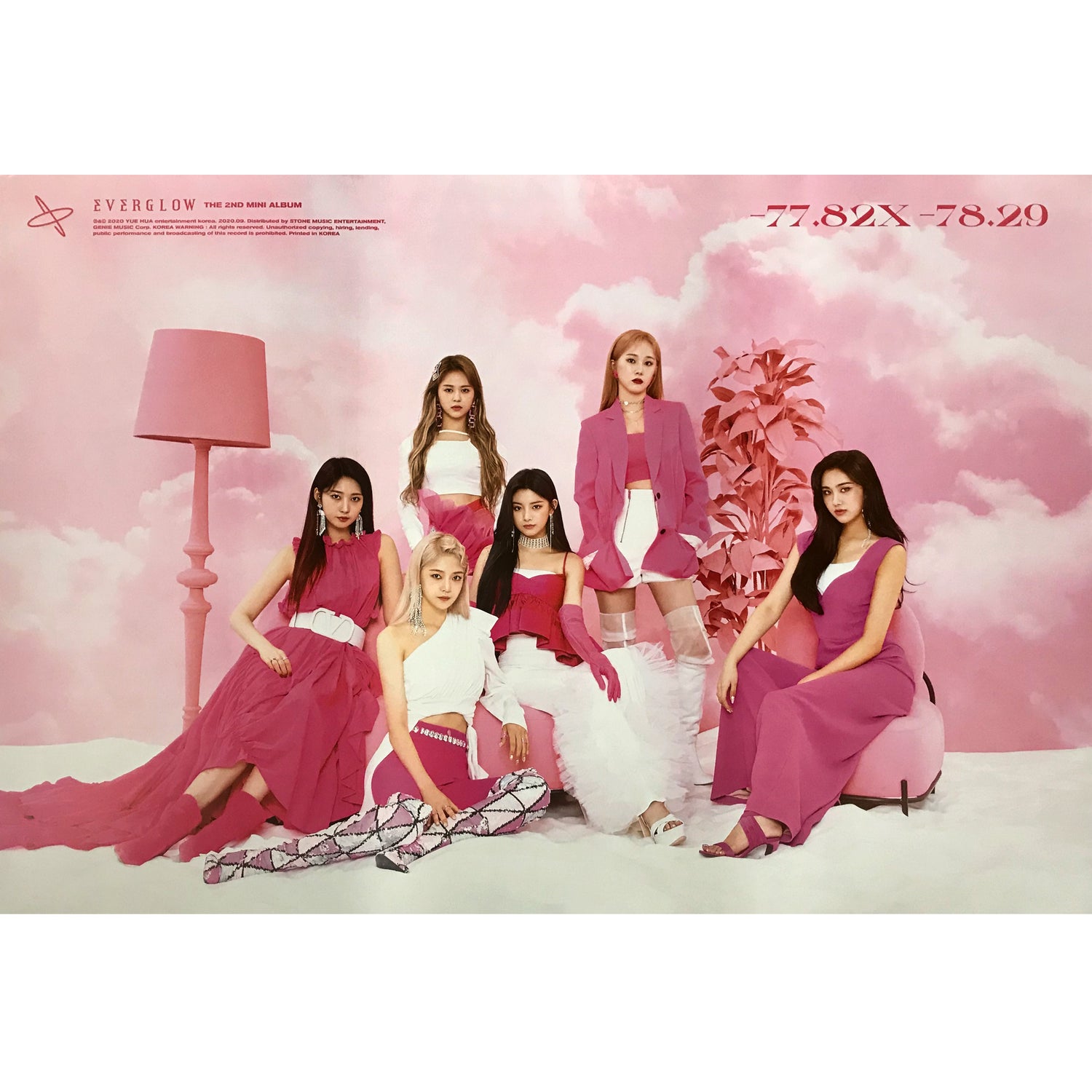 에버글로우 | EVERGLOW | 2ND MINI ALBUM [-77.82 X -78.29] | (-78.29 VER.) POSTER ONLY