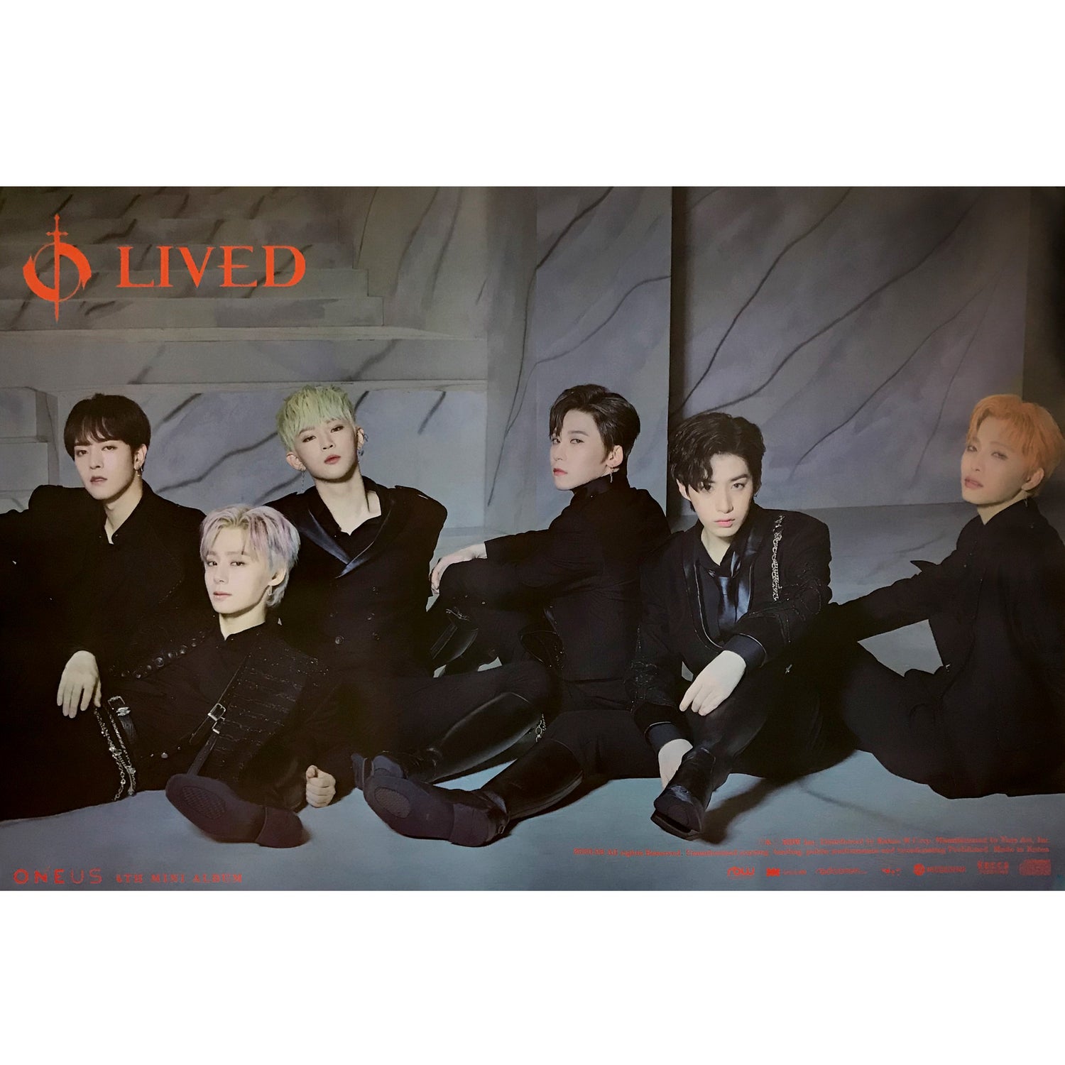 원어스 | ONEUS | 4TH MINI ALBUM [ LIVED ] | (B VER.) POSTER ONLY