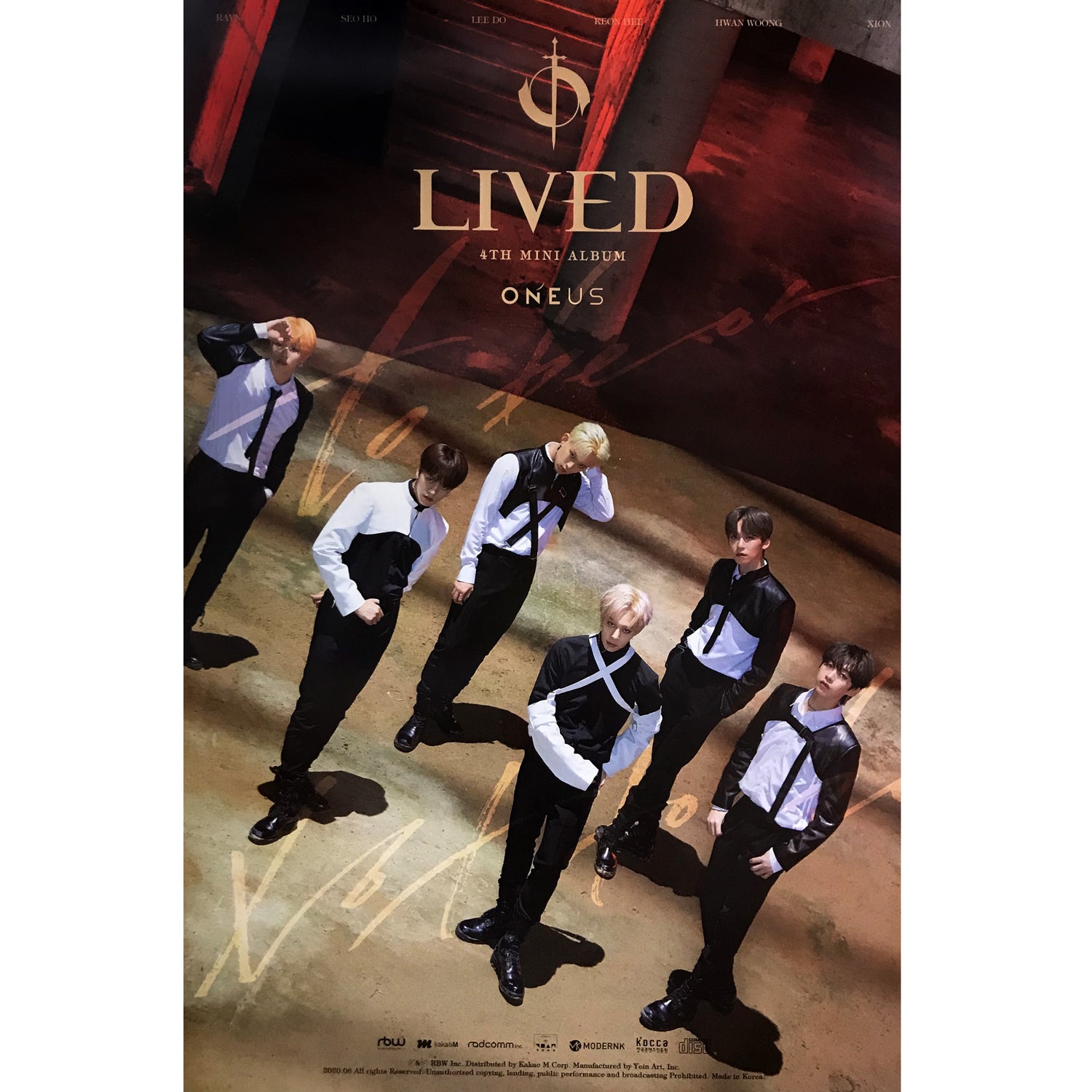 원어스 | ONEUS | 4TH MINI ALBUM [ LIVED ] | (C VER.) POSTER ONLY