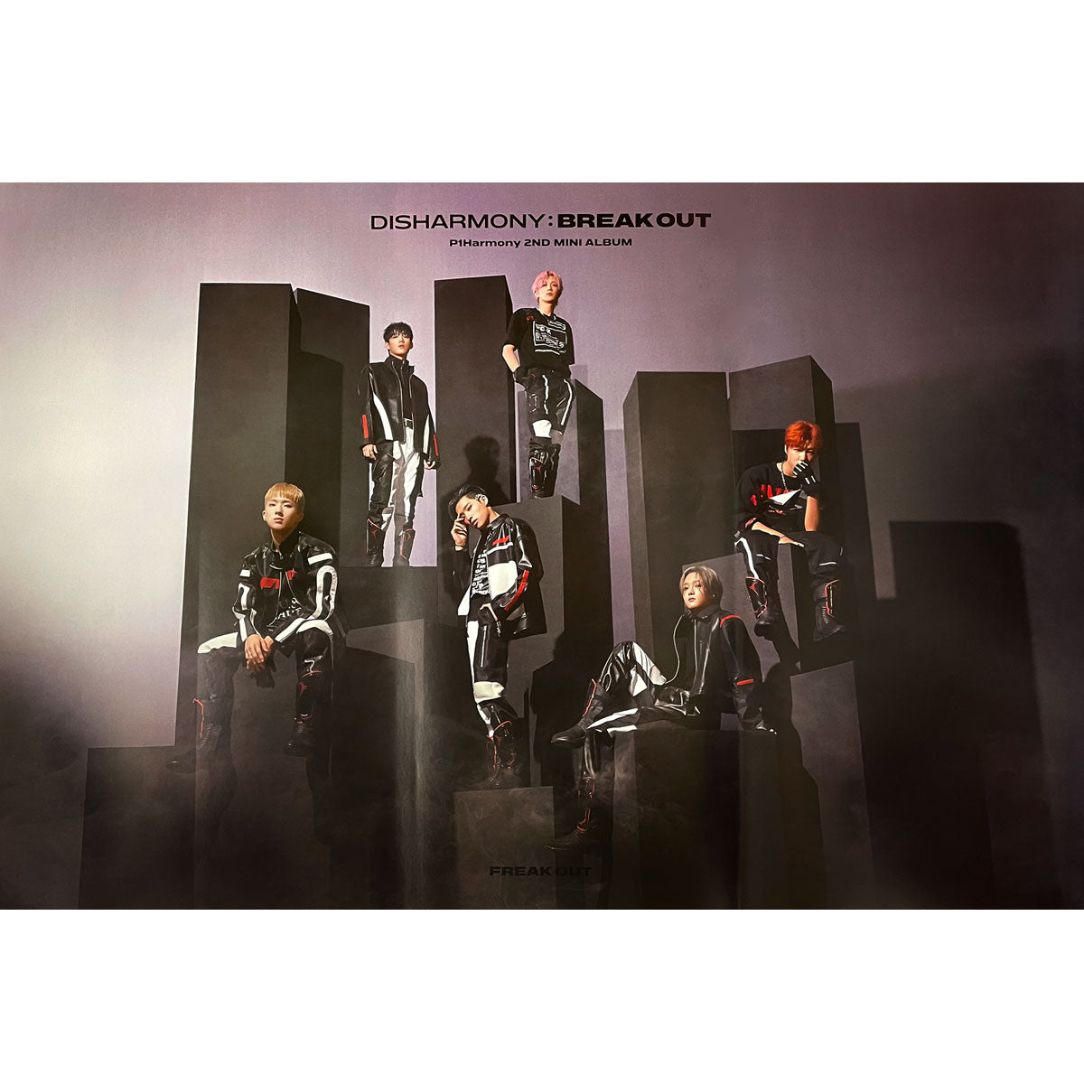 피원하모니 | P1HARMONY | 2ND MINI ALBUM [ DISHARMONY: BREAK OUT ] | (FREAK OUT VER.) POSTER ONLY