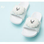MUSIC PLAZA Goods RJ BT21 PLUSH DOLL SLIPPERS | SIZE : 8 /  LIMITED EDITION | OFFICIAL MD