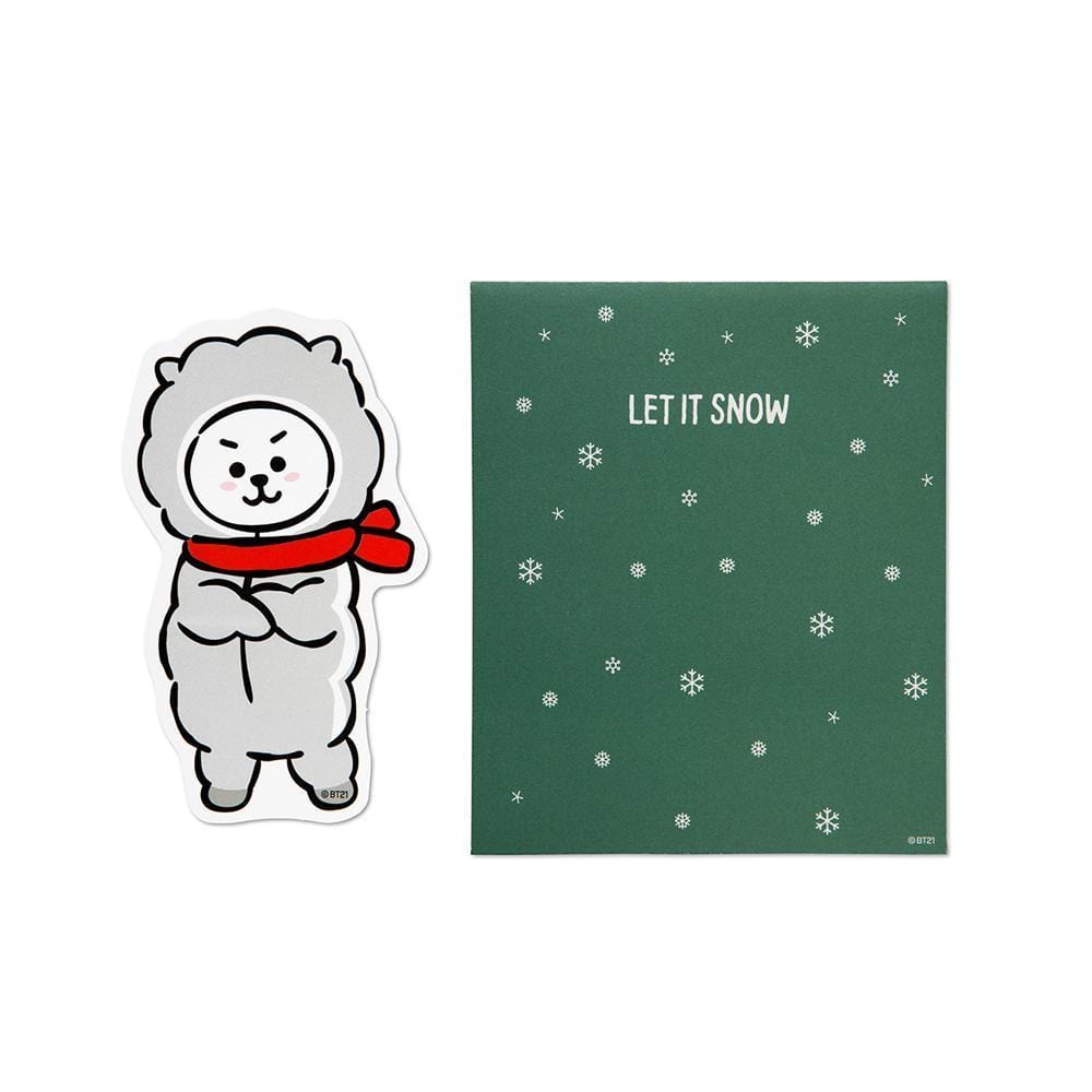 MUSIC PLAZA Goods WINTER BT21 [ RJ ] MESSAGE CARD