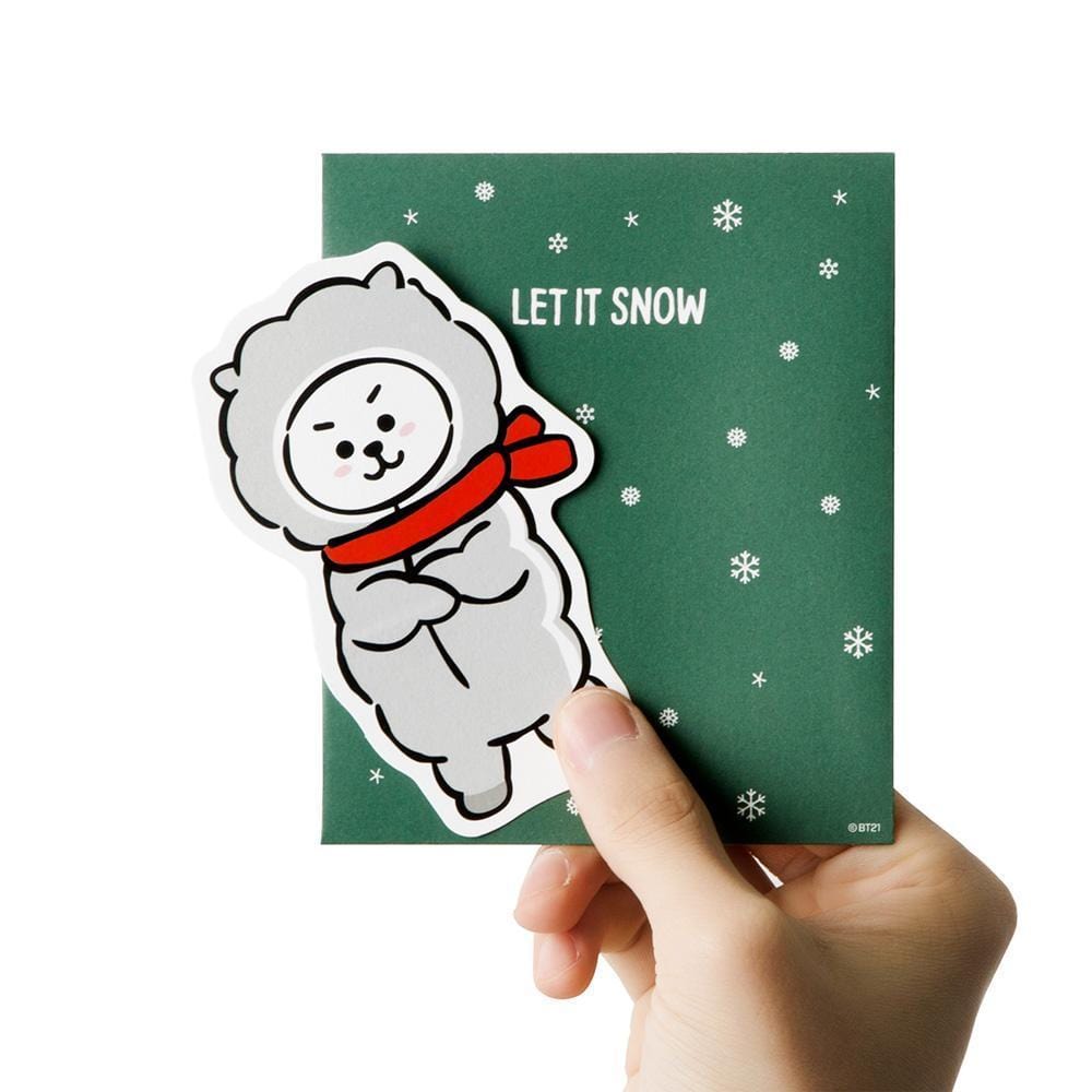 MUSIC PLAZA Goods WINTER BT21 [ RJ ] MESSAGE CARD