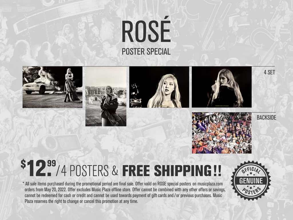 로제 | ROSE | 1ST SINGLE ALBUM [-R-] | (DOUBLE-SIDED) | (4 SET) POSTER SPECIAL