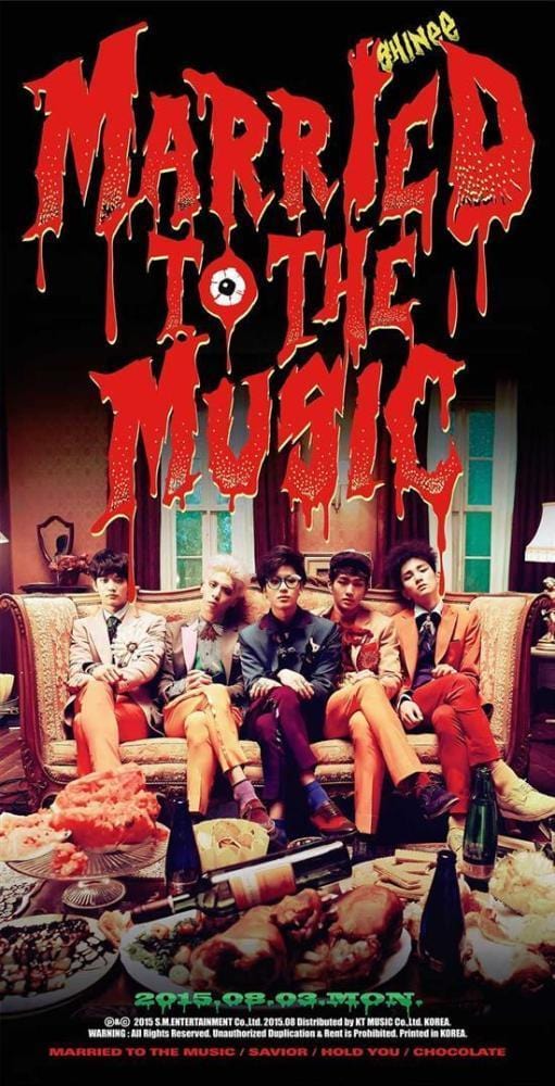 MUSIC PLAZA Poster 샤이니 | SHINEE<br/>MARRIED TO THE MUSIC</br><font color=blue>UNFOLDED POSTER</font color></br>18.5" X 36"