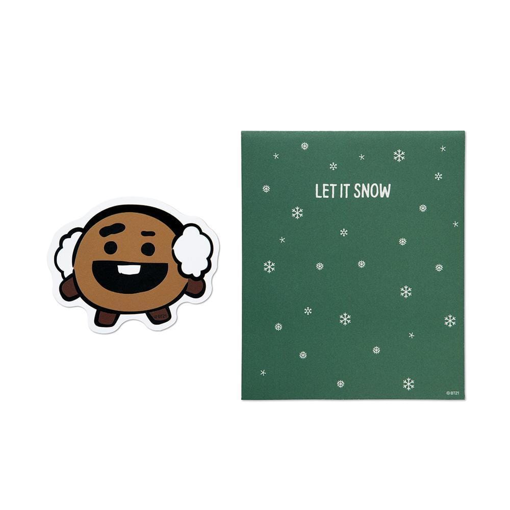 bt21 [ winter ] message card shooky version
