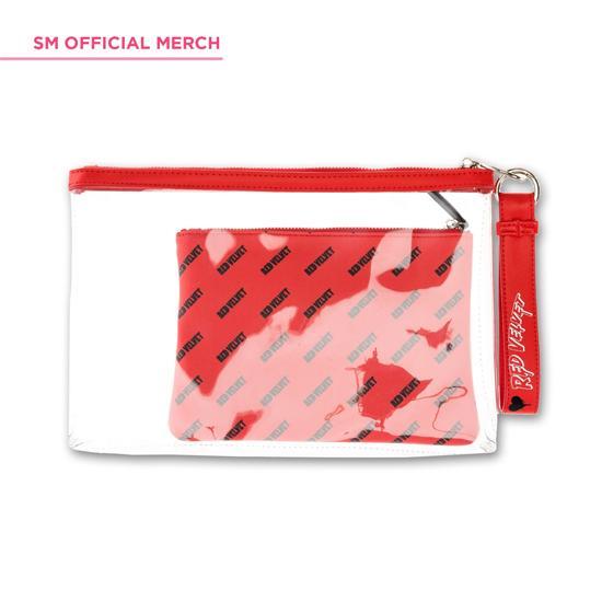 MUSIC PLAZA Goods Red Velvet | 레드벨벳 | Bad Boy Clutch with Make up Bag [ pouch ] + Wrist Strap