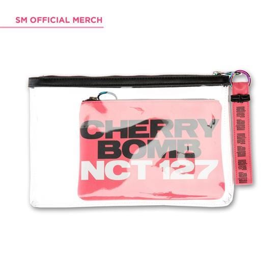 MUSIC PLAZA Goods NCT 127 | 엔시티 127 | Cherry Bomb  Clutch with Make up Bag [ pouch ] + Wrist Strap