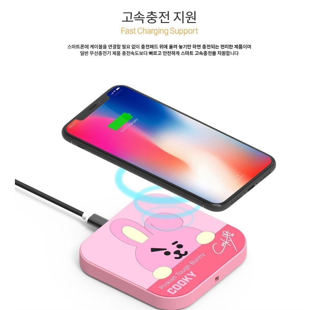MUSIC PLAZA Goods TATA BT21 [ WIRELESS CHARGER + CABLE ] OFFICIAL MD
