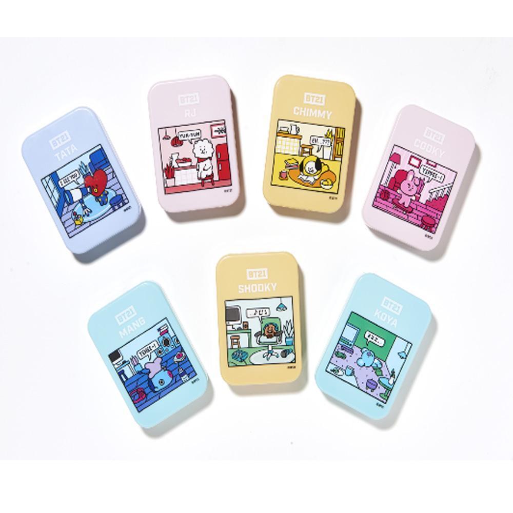 MUSIC PLAZA Goods TATA BT21 OFFICIAL CONTACT LENSES CASE SET
