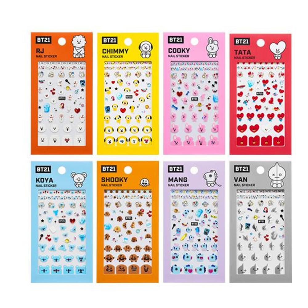 MUSIC PLAZA Goods RJ BT21 x OLIVE YOUNG [ OFFICIAL NAIL STICKER ]