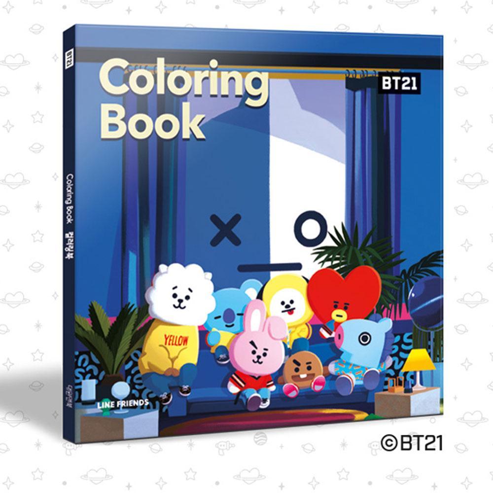 MUSIC PLAZA Photo Book BT21 COLORING BOOK + STICKERS