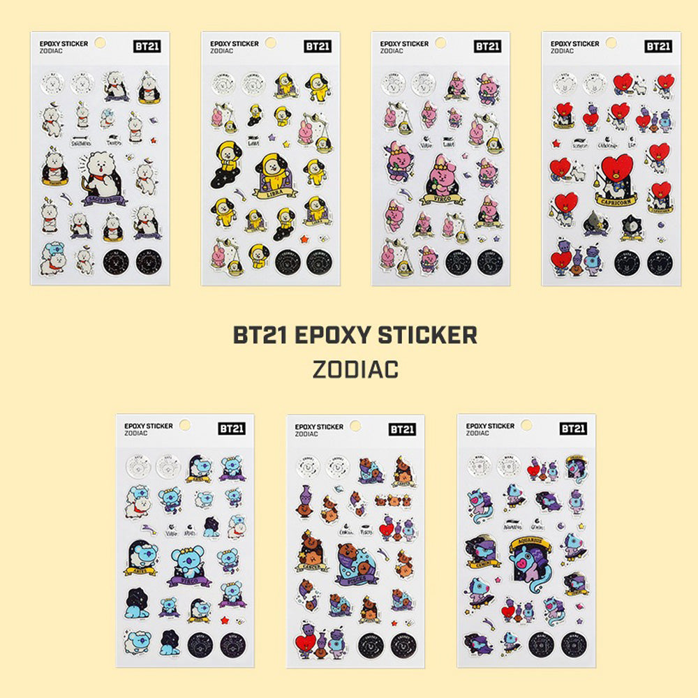 BT21 EPOXY STICKER [ ZODIA ] OFFICIAL MD