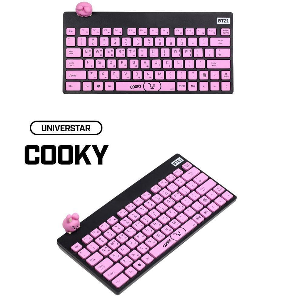 MUSIC PLAZA Goods COOKY BT21 ROYCHE OFFICIAL WIRELESS KEYBOARD