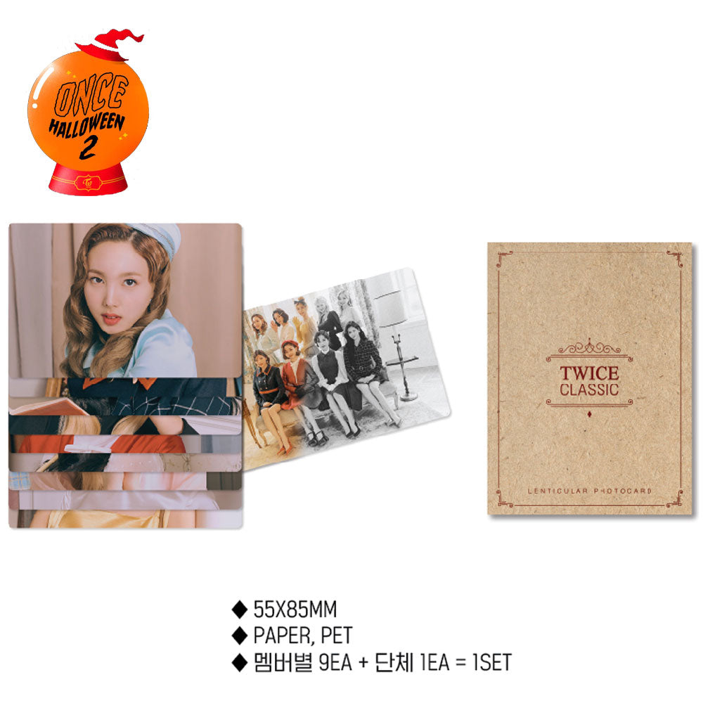 TWICE LOVELY LENTICULAR PHOTO CARD  [ FANMEETING ONCE HALLOWEEN 2 ]