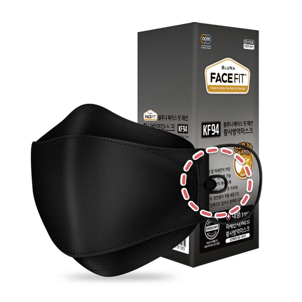 BLUNA FACE FIT KF94 MASK BLACK COLOR Music Plaza