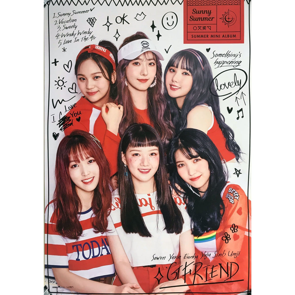 MUSIC PLAZA Poster A. RED version Gfriend | Sunny Summer - 2 type | POSTER