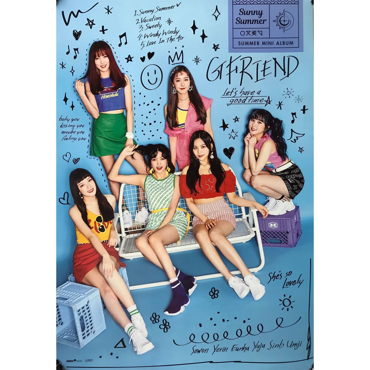 MUSIC PLAZA Poster B. BLUE version Gfriend | Sunny Summer - 2 type | POSTER