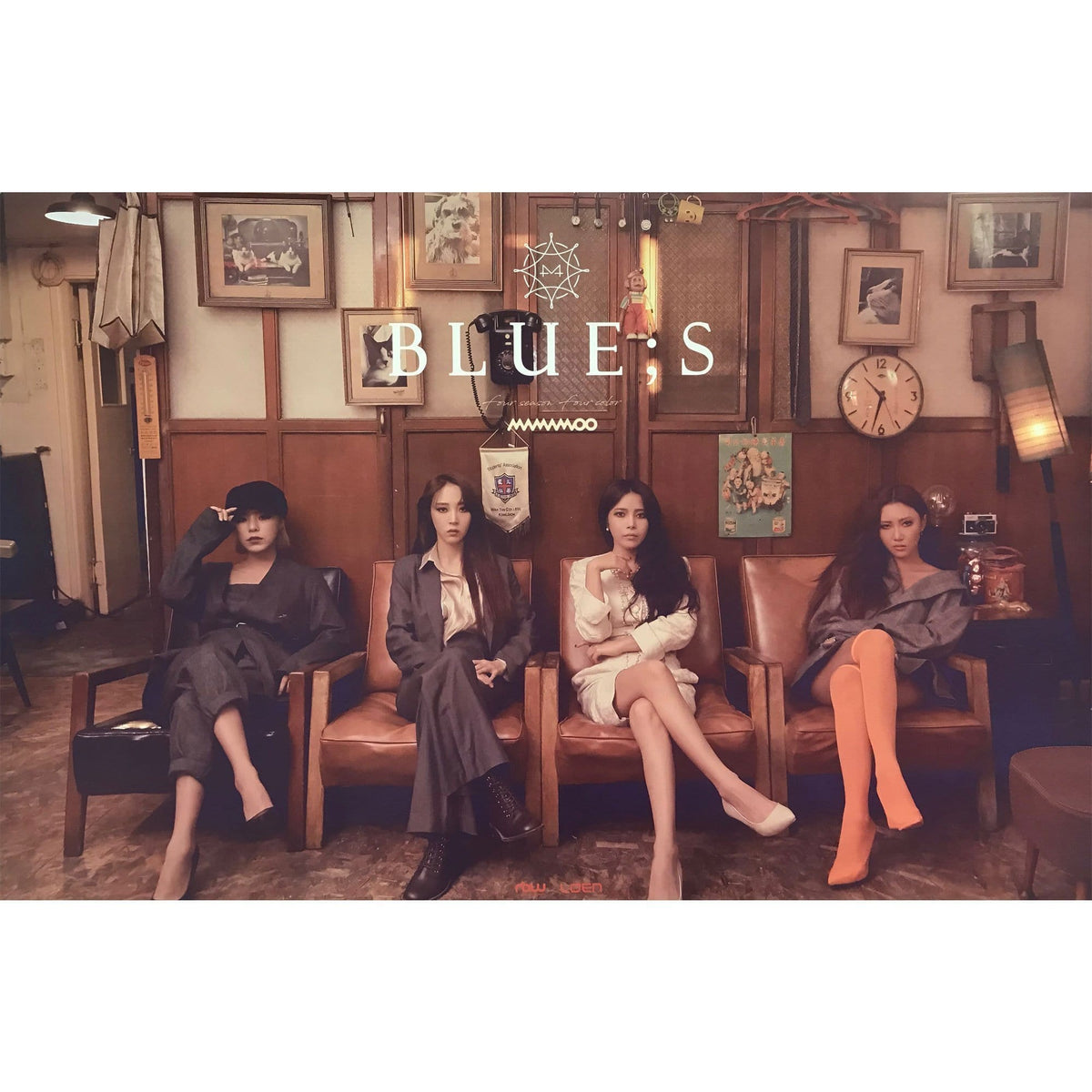 MUSIC PLAZA Poster B. ver 마마무 | MAMAMOO | 8th mini album - BLUE;S | POSTER