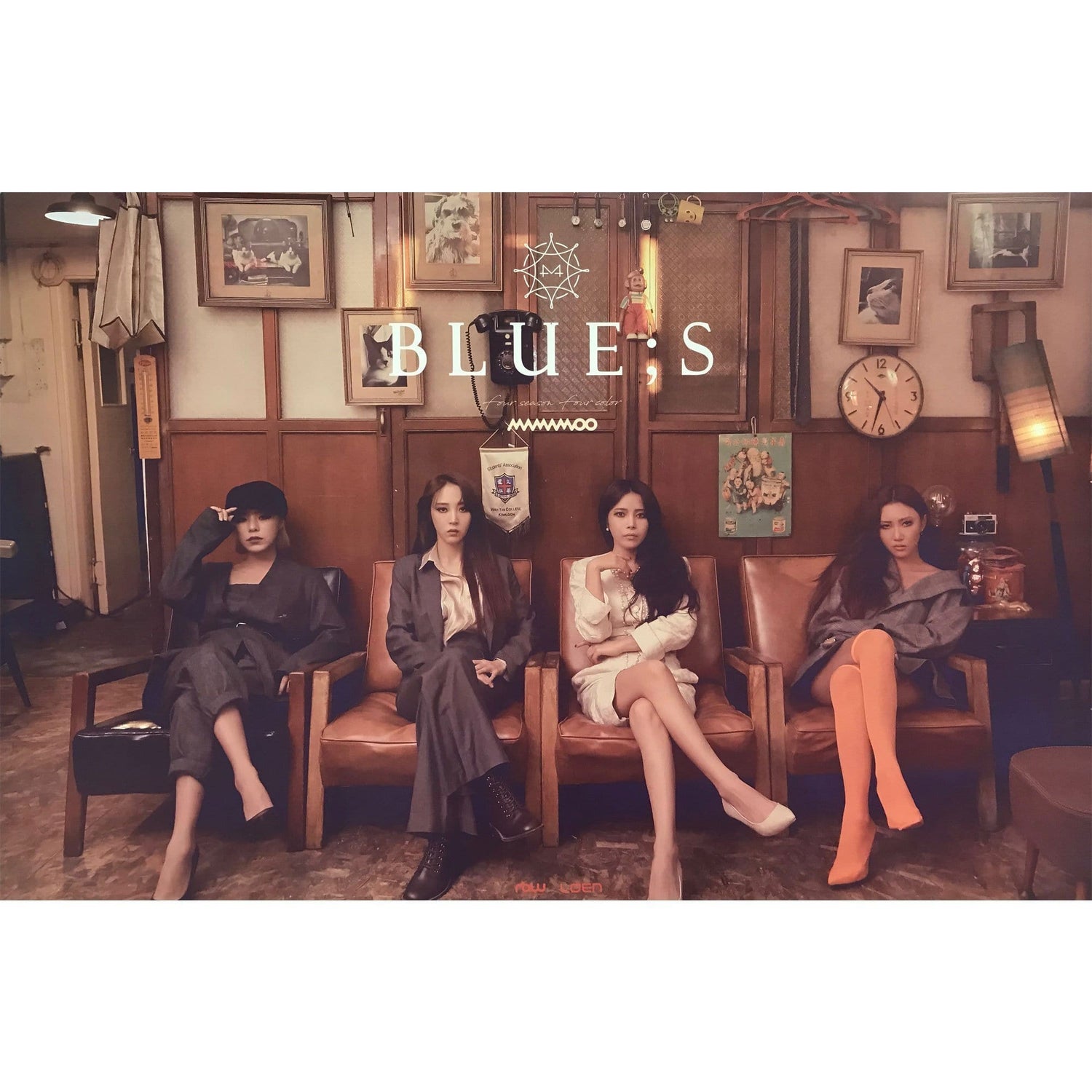 MUSIC PLAZA Poster B. ver 마마무 | MAMAMOO | 8th mini album - BLUE;S | POSTER