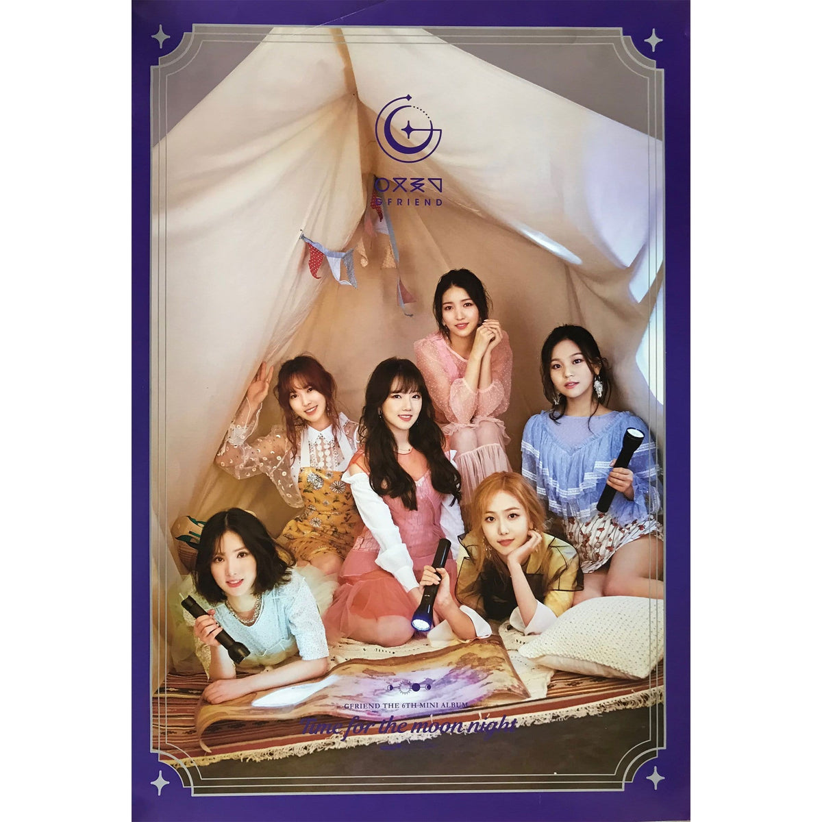 MUSIC PLAZA Poster C. NIGHT version 여자친구 | GFRIEND | 6th mini album-TIME FOR THE MOON NIGHT | POSTER ONLY