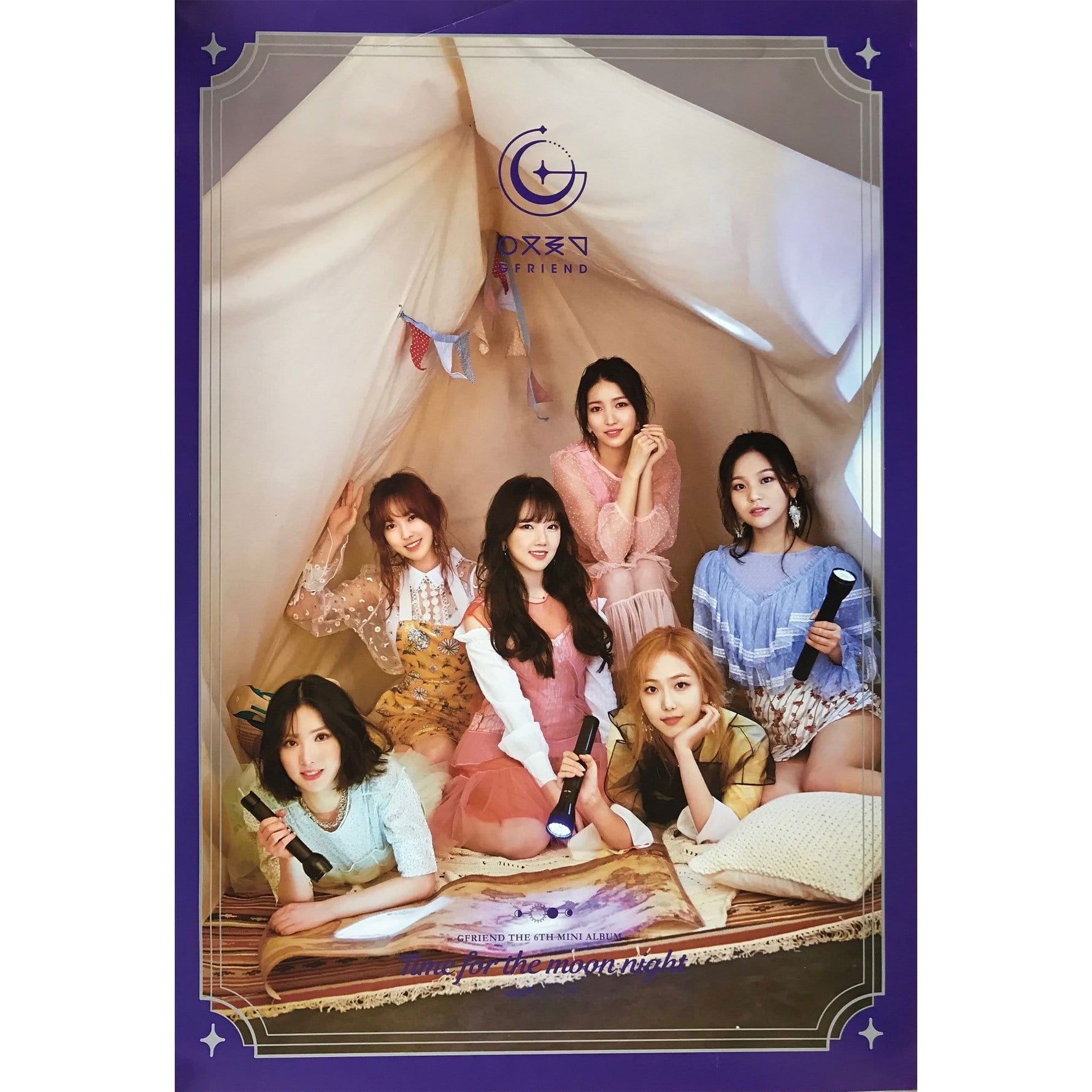 MUSIC PLAZA Poster C. NIGHT version 여자친구 | GFRIEND | 6th mini album-TIME FOR THE MOON NIGHT | POSTER ONLY