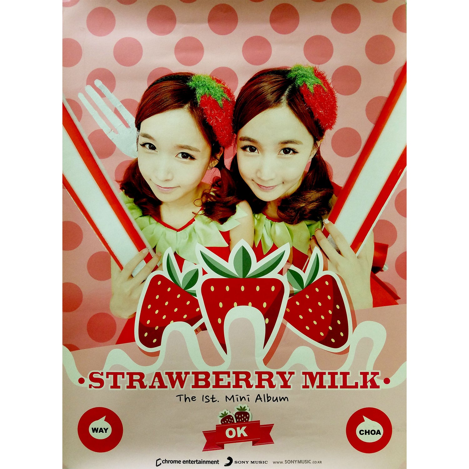 크레용팝 | CRAYON POP | 1ST MINI ALBUM [ STRAWBERRY MILK ] | POSTER ONLY