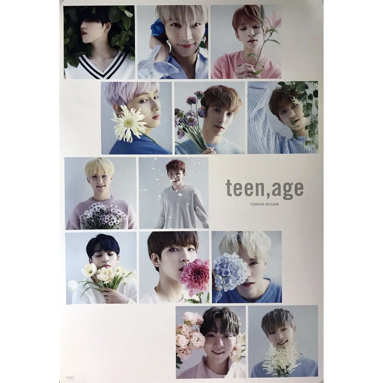 MUSIC PLAZA Poster WHITE VER. 세븐틴 | SEVENTEEN | 2nd album - TEEN, AGE | POSTER