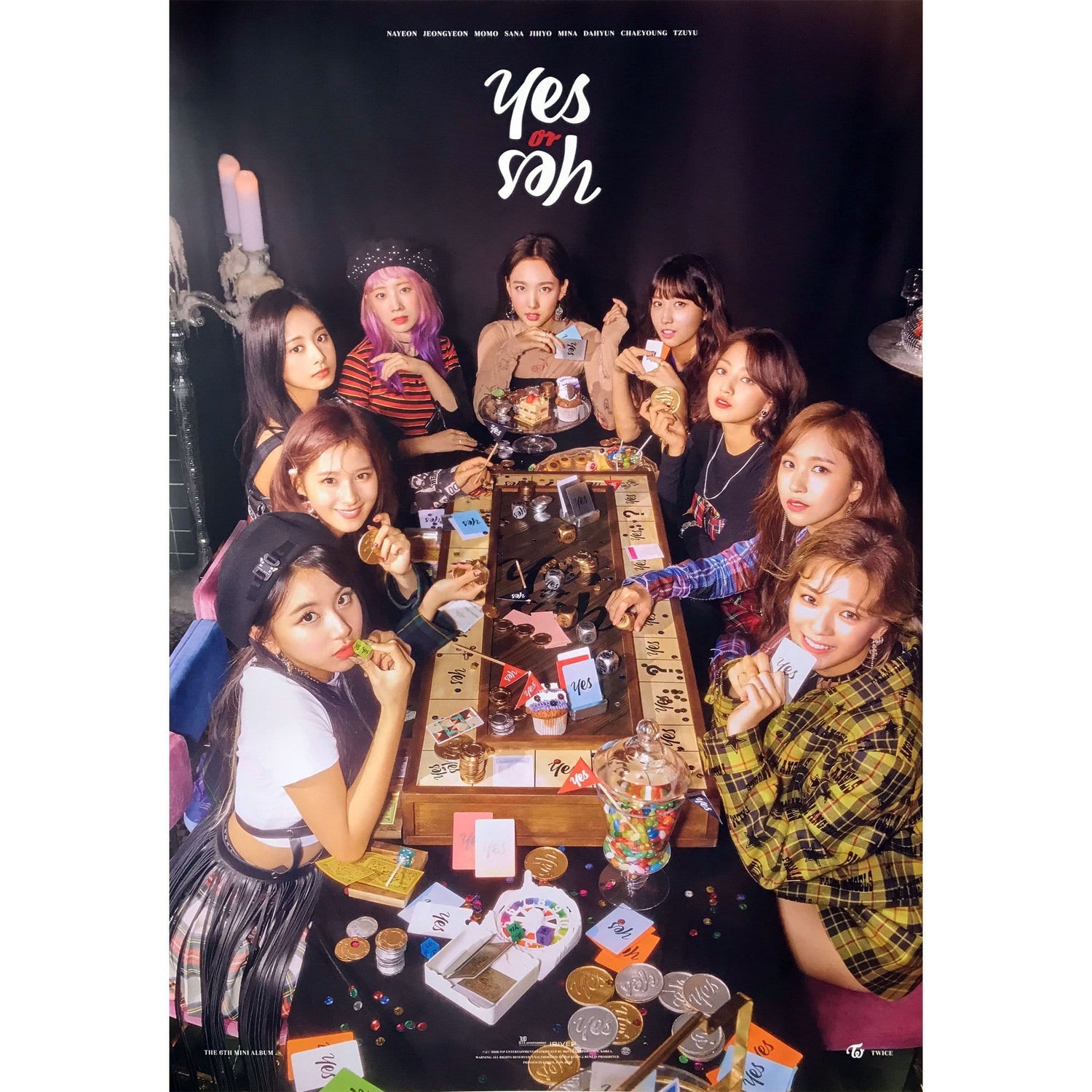 MUSIC PLAZA Poster A version 트와이스 | TWICE | THE 6TH MINI ALBUM [ YES OR YES ] 3.Type | POSTER