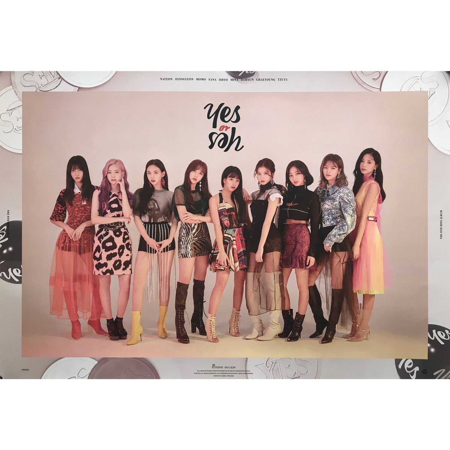 MUSIC PLAZA Poster B version 트와이스 | TWICE | THE 6TH MINI ALBUM [ YES OR YES ] 3.Type | POSTER