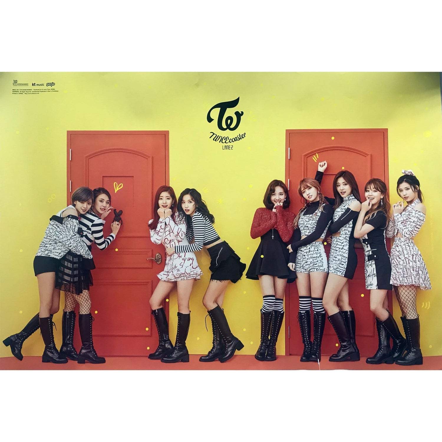 MUSIC PLAZA Poster yellow version 트와이스 | Twice | TWICE coaster : LANE2 | POSTER ONLY