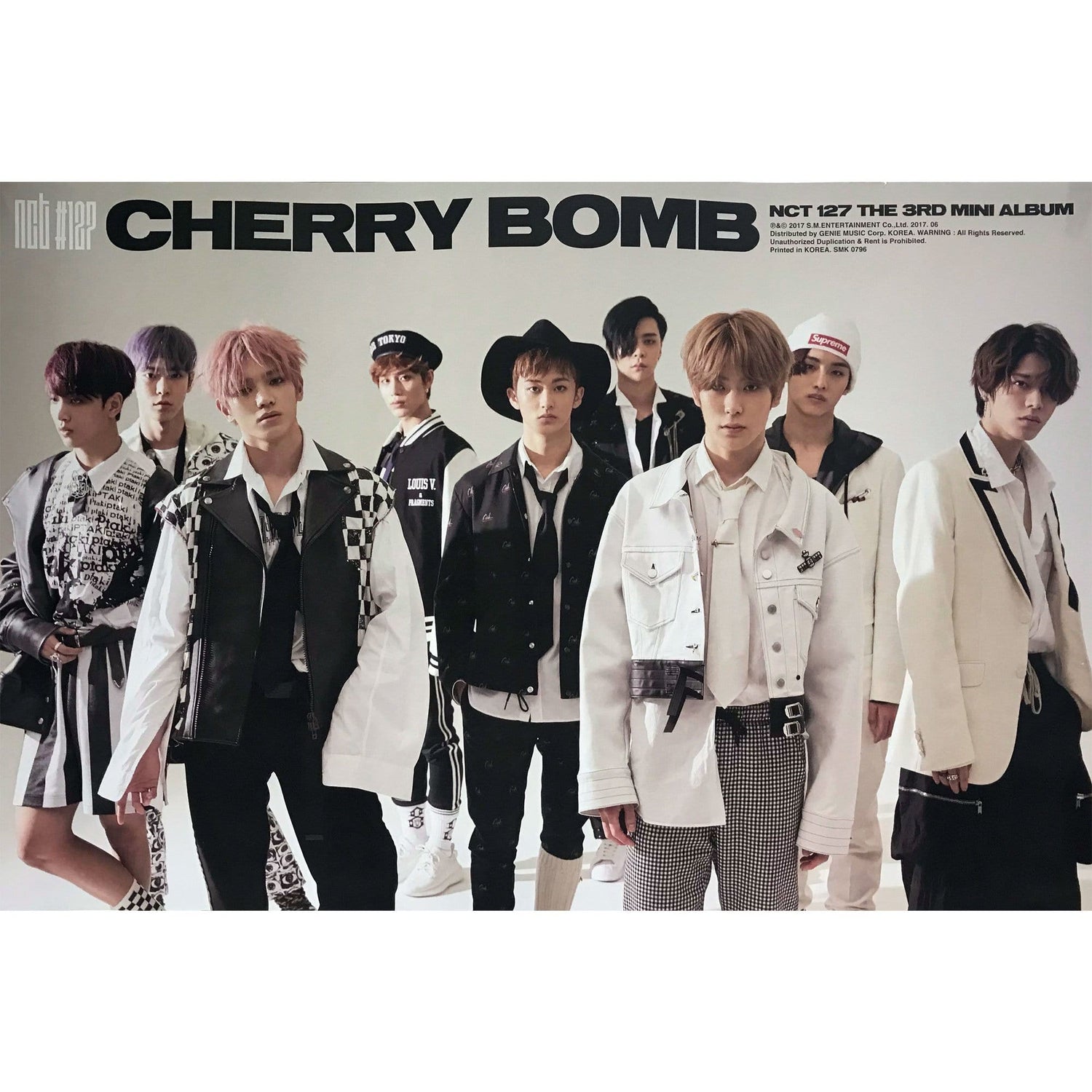 MUSIC PLAZA Poster 엔시티 127 | NCT 127 | 3rd mini album - CHERRY BOMB | POSTER