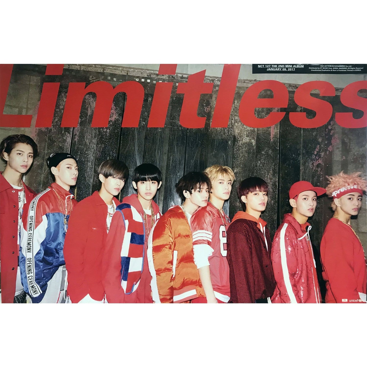 MUSIC PLAZA Poster 엔시티 127 | NCT 127 | 2ND MINI ALBUM - LIMITLESS | POSTER