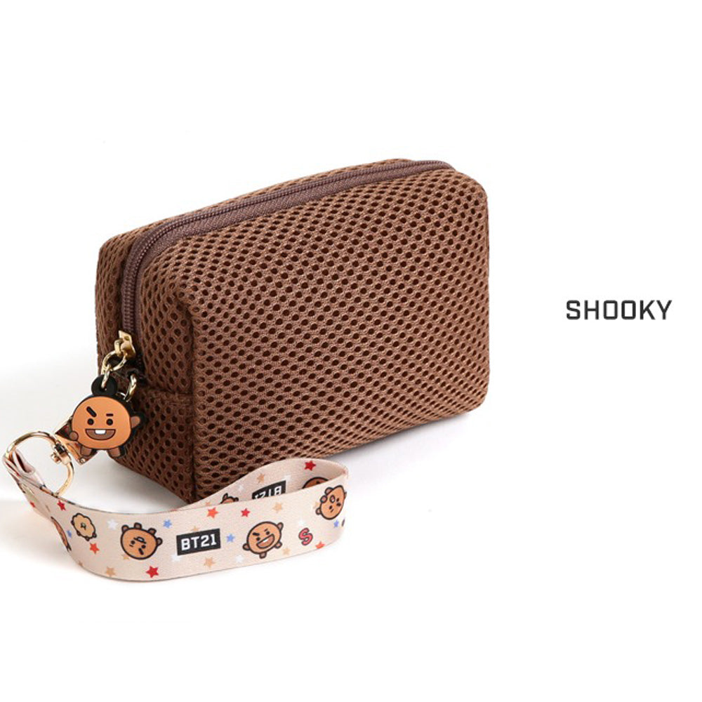 BT21 AIRMESH MINI POUCH WITH STRAP