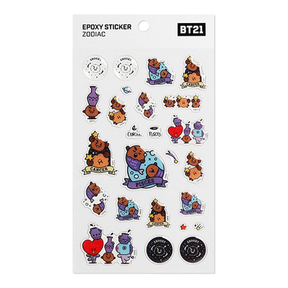 BT21 EPOXY STICKER [ ZODIA ] OFFICIAL MD