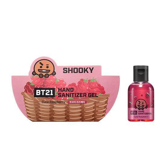 MUSIC PLAZA Goods BT21 Hand Sanitizer Gel [ Shooky ] Cute Raspberry