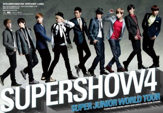 MUSIC PLAZA Poster 수퍼주니어 | Supe Junior<br/>Super Show 4<br/>35 1/4" X 24"