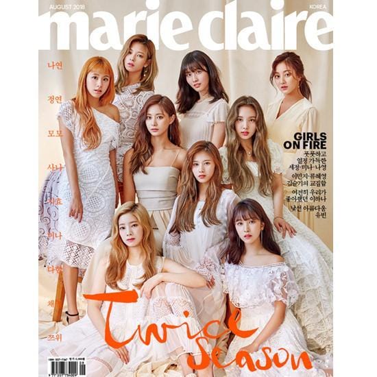 MUSIC PLAZA Magazine Marie Claire| 마리끌레르 2018-8 [ Cover- Twice ] Korea Magazine