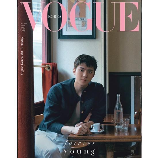 MUSIC PLAZA Magazine A Type Vogue Korea 2018-8 Cover Story Sehun [ Exo Sehun ] Korea Magazine 보그 코리아